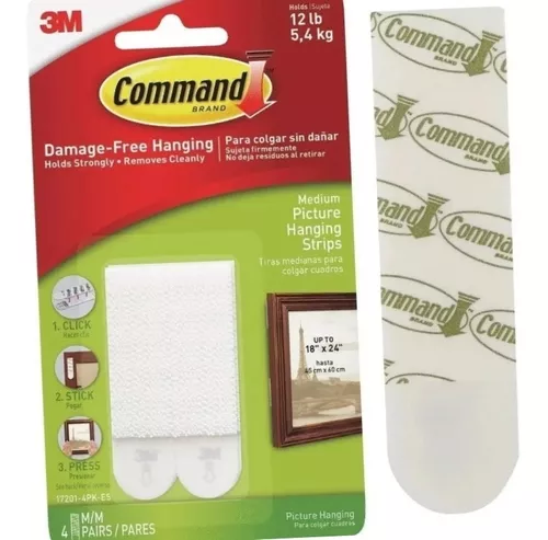 Comprar Tiras Adhesivas Command™ para Colgar Cuadros, Color Blanco, Tamaño  Grande, 4 pares