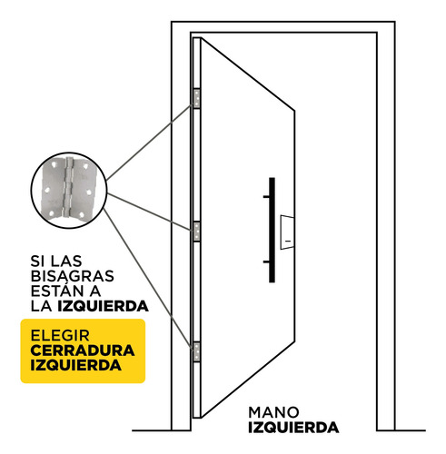 Imagen 2 de 5 de Puerta Placa Oblak Practika Lenga Marco De Chapa Izq. 70