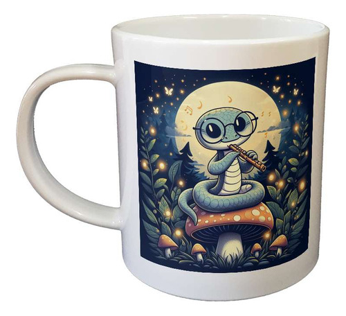 Taza Plastico Serpiente Tocando La Flauta Bosque M4