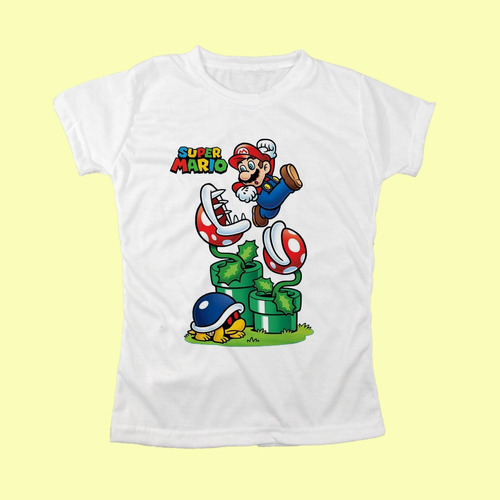 Remera Personajes Super Mario Manga Corta Talles 4 Al 16