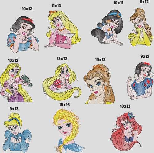 Matrices Para Maquinas Bordadoras Princesas Disney