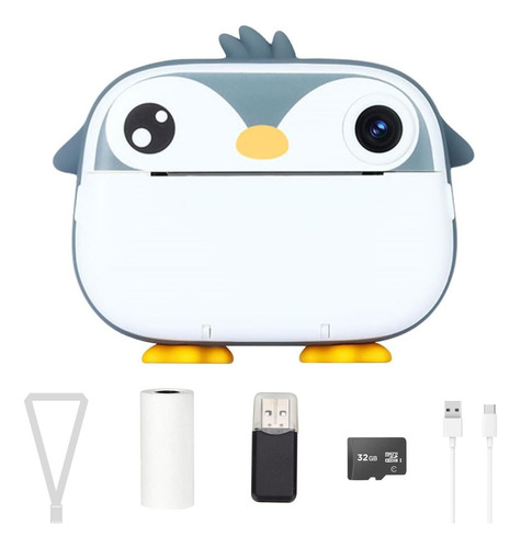 Cámara Instantánea Norcel 48 Mpx Niños Animales 10x Color Pingüino