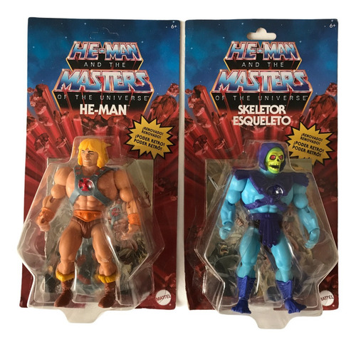 He-man Y Skeletor Motu Origins Retro Amos Del Universo Ser.1 (Usado)