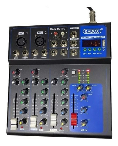 Mezcladora De Audio 4 Canales Radox 012-420