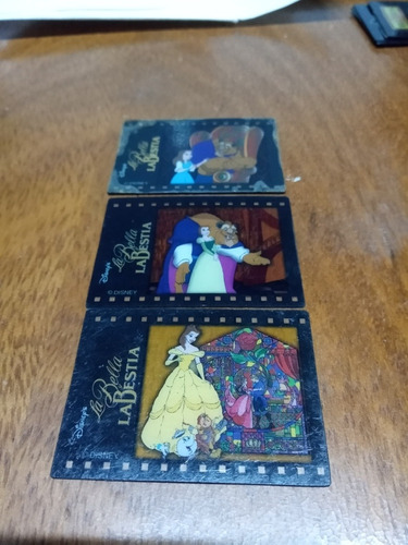 Tazos Películas Disney La Bella Y La Bestia ,7-8-9 ,año1996.