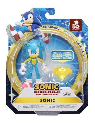 Figura De Sonic The Hedgehog 30th Anniversary, Muñeco 10 Cm