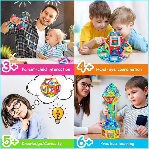 Juguetes Educativos De Troncos Magnéticos Hqxbnby Para Niños