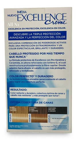 Imagen 3 de 8 de Tinte Loreal Rubio Cenizo Mate 7.17 Matizador Supreme Nf