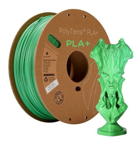 Filamento Polyterra Pla Plus Polymaker, 1.75mm - 1kg Color Green