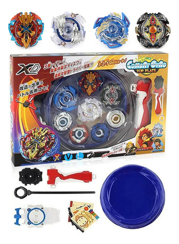 Kit De Juguetes Para Niños Xd168-1:4 Beyblade, 2 Lanzadores