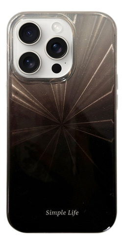 Funda Negra Con Estampado De Fuegos Artificiales Para iPhone