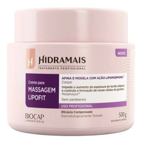  Hidratante Corporal Hidramais Profissional Lipofit 500g