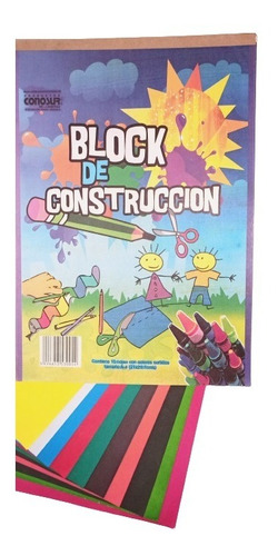 Block Construcción 10 Colores Conosur Escolar (pack De 2)