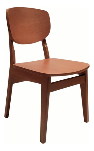 Cadeira Com Assento E Encosto De Madeira Maciça - Fizzi