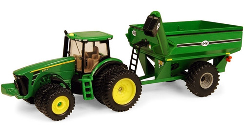 Set Tractor John Deere ® 8320r + Remolque De Granos J&m 1:64