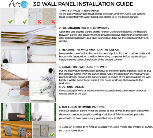 Revestimiento Con Textura 3d Para Pared 12 Unidades