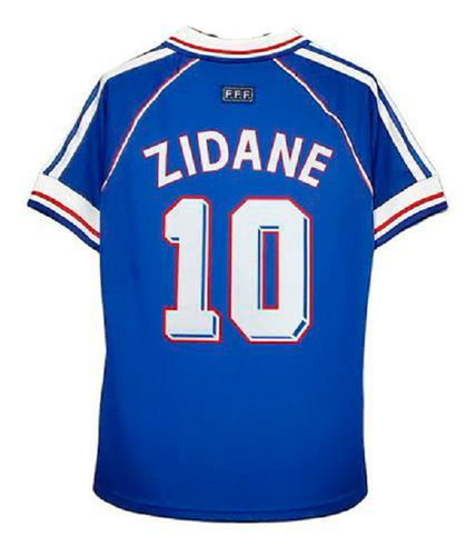 Jersey Playera Retro Francia Zidane 1998 Fan