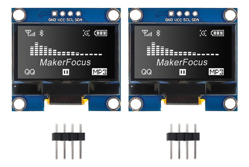 Makerfocus 2 Modulos De Pantalla Oled I2c 128 X 64 Modulo De