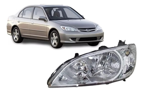 Optica P/ Honda Civic 2004 2005 2006 Lx Giro Cristal