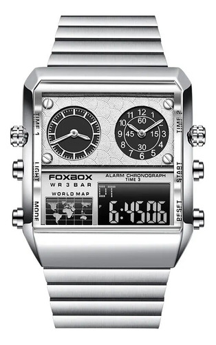 Reloj Digital De Lujo Foxbox Creative Square Para Hombre, Pl