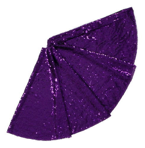 Falda De Arbol De Navidad De Lentejuelas Color Morado 91.5cm