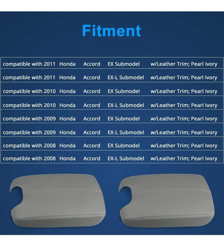 Cubierta Consola Honda Accord 2008-2012 Piel Color Gris (Usado)