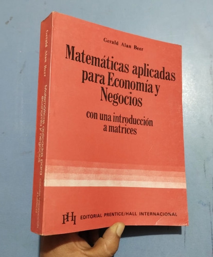 Libro Matemáticas Aplicadas Para Economía Matrices Gerald