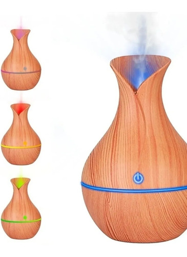 Humidificador Con Filtro. Madera Clara.