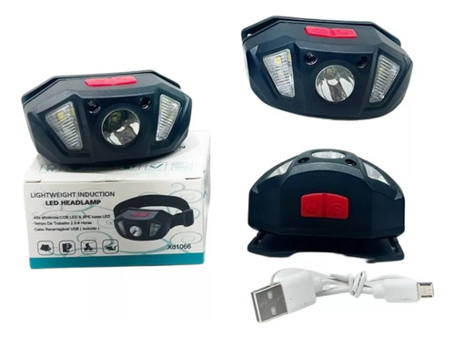 Linterna Minero Con Sensor De Movimiento 350 Lumenes Camping