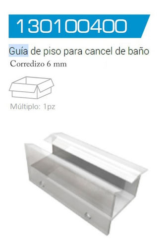 Imagen 2 de 7 de Kit De 2 Guias Para Cancel De Baño Herralum 6mm
