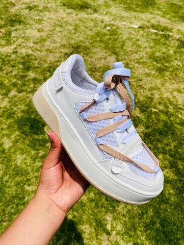 Tenis Snaekers Para Dama Tela Malla Tipo Chunky Cuotas sin inter s