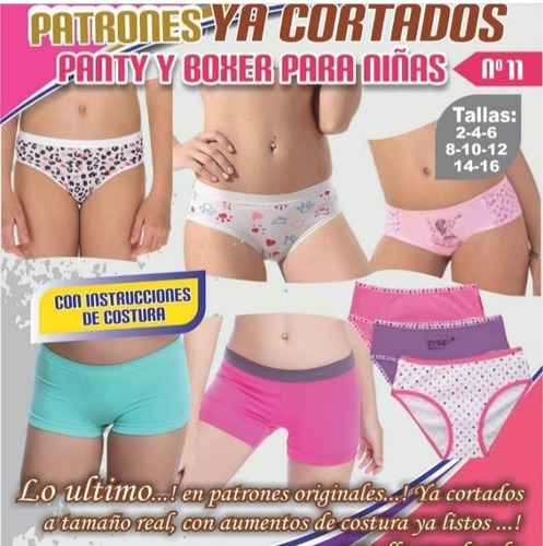 Patrones Ya Cortados Panty Y Bóxer Para Niñas Soriferc 