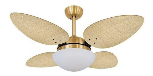 Ventilador Volare Dourado Vr42 Petalo Palmae Natural 127v 60