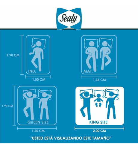 Colchón King Size Sealy Technology Memory Foam +base Cama