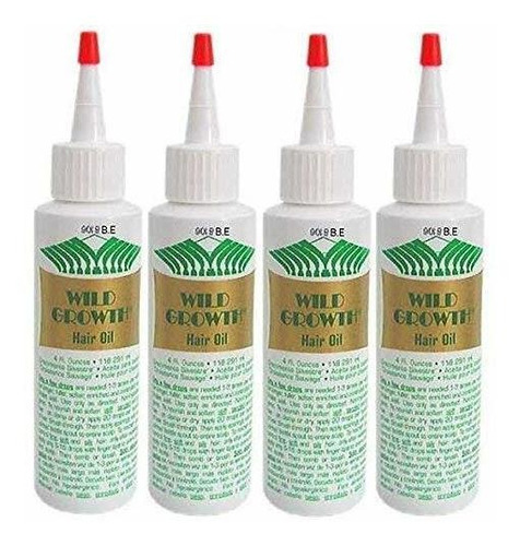 Wild Growth - Aceite Para Cabello (4 Unidades, 4 Onzas) Con 