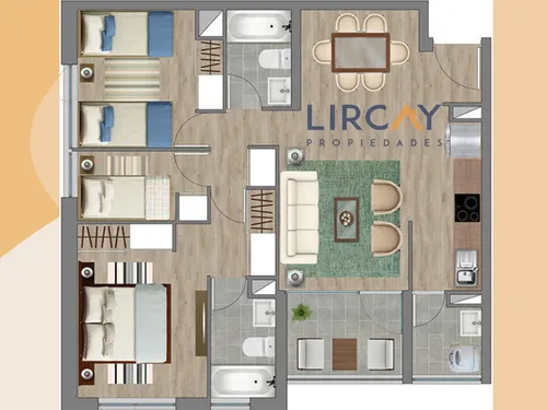Arriendo Departamento 3 Dormitorios En Barrio Univ. Talca