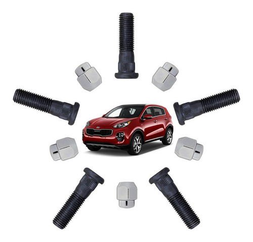 Kit 5 Birlos + Tuercas Rin Del O Tras Para Kia Sportage 2016