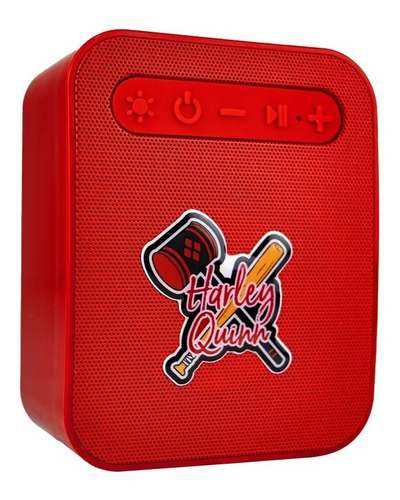 Bocina Bluetooth, Harley Quinn Rojo Logo Edición Especial