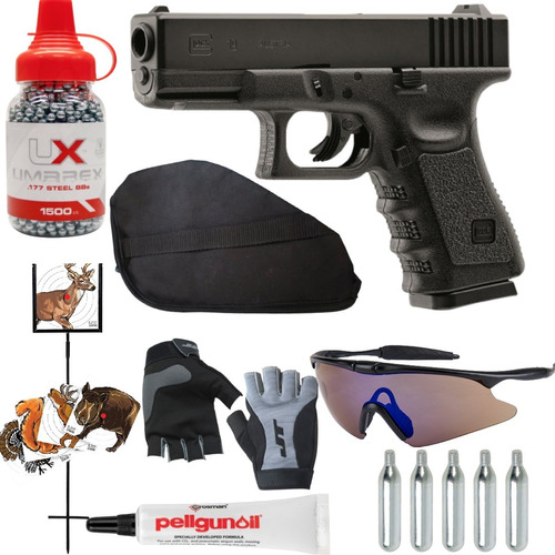 Gen 3 Pistola Glock 19 4.5mm 350 Municiones 5 Co2 Xchws C