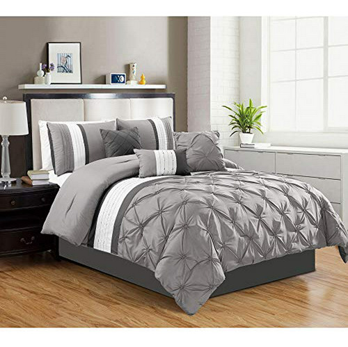 Juego De Edredón King Comforter Set Safdie & Co. - Gris