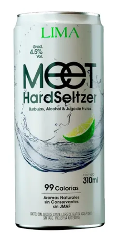 Cóctel Meet Lima Hard Seltzer Lata 310ml.