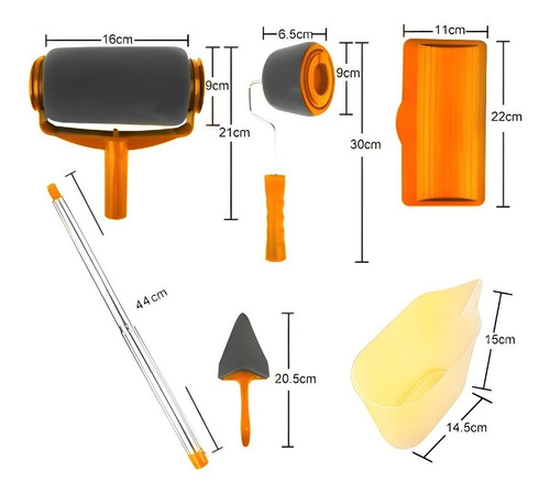 Imagen 4 de 10 de Kit Rodillo Recargable Extensible + 6 Accesorios Lusqtoff