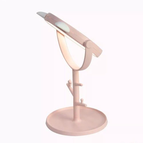 Espejo De Maquillaje C/ Led - Diseño - Pantalla Tactil Marco Rosa claro