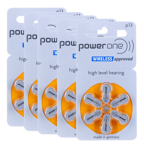 30 Pilhas Baterias P 13 Pr48 Aparelho Auditivo - Power One