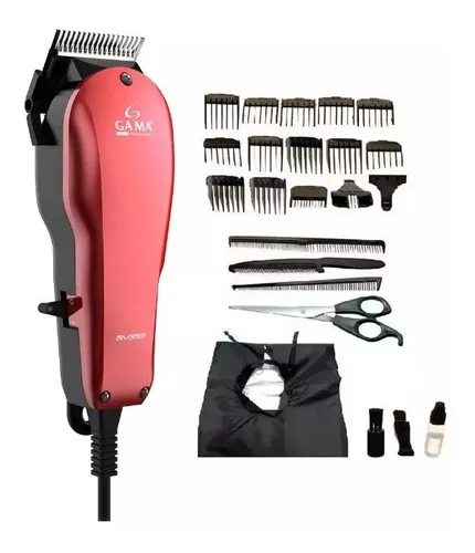 Combo Maquina Cortar Pelo + Trimmer Gama Gm562 29 Pzas Barba