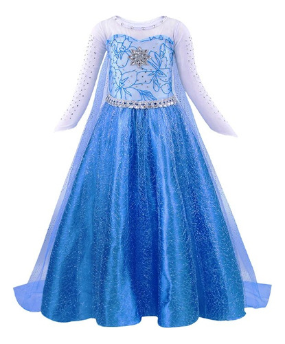 Vestido De Elsa Disfrazado De Reina De Las Nieves Para Niña