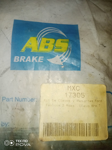 Kit De Clavos Y Resortes 17305/ Ford Festiva - 2 Ruedas 