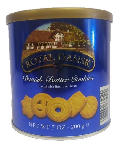 Imagen 1 de 3 de Lata Galletas Royal Dansk Danesas De Mantequilla 200g