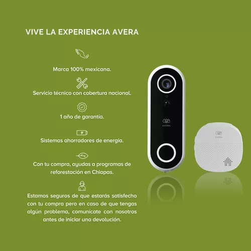 Timbre con cámara WiFi — Avera