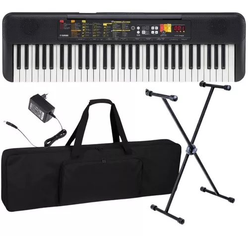 Kit Teclado Yamaha PSR-F52 61 teclas + suporte pedestal Capa